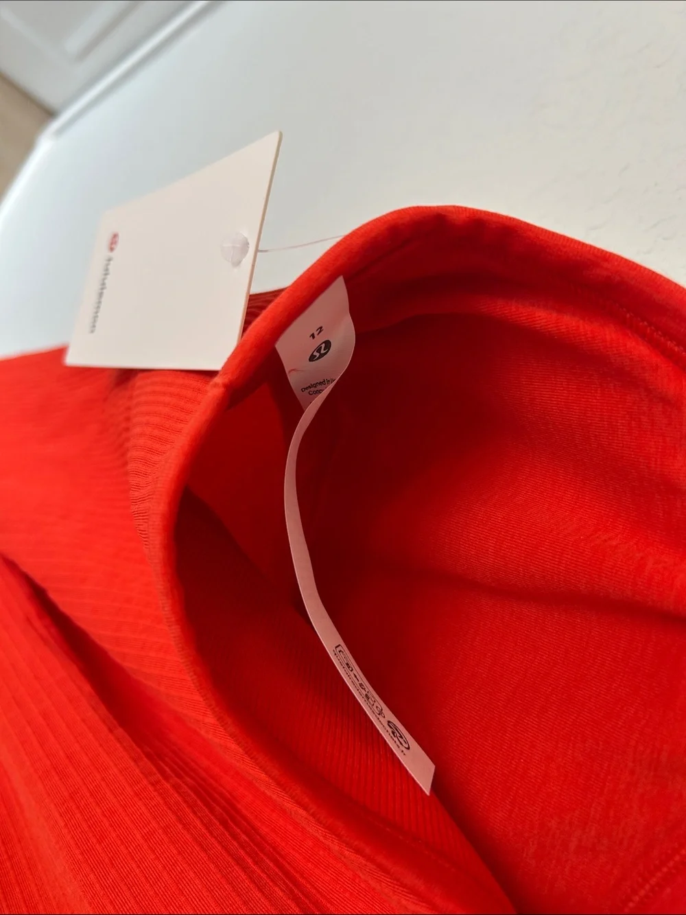 Lululemon Ebb to Street Tank Top Cherry Ember Size 12 NWT Built-In Bra